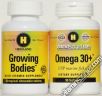 Agyturbó csomag: Growing Bodies - gluténmentes gyermek multivitamin (50db) + Omega 3 halolaj (90 db)