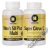 Frfi alapcsomag: HIGHLAND Men's 50+ (60 db) + Super Citrus C vitamin 1000 mg - magas bioflavonoid tartalommal (90db)
